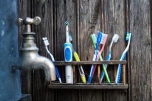 Soft bristle toothbrush recommended by San Marcos family dentist.